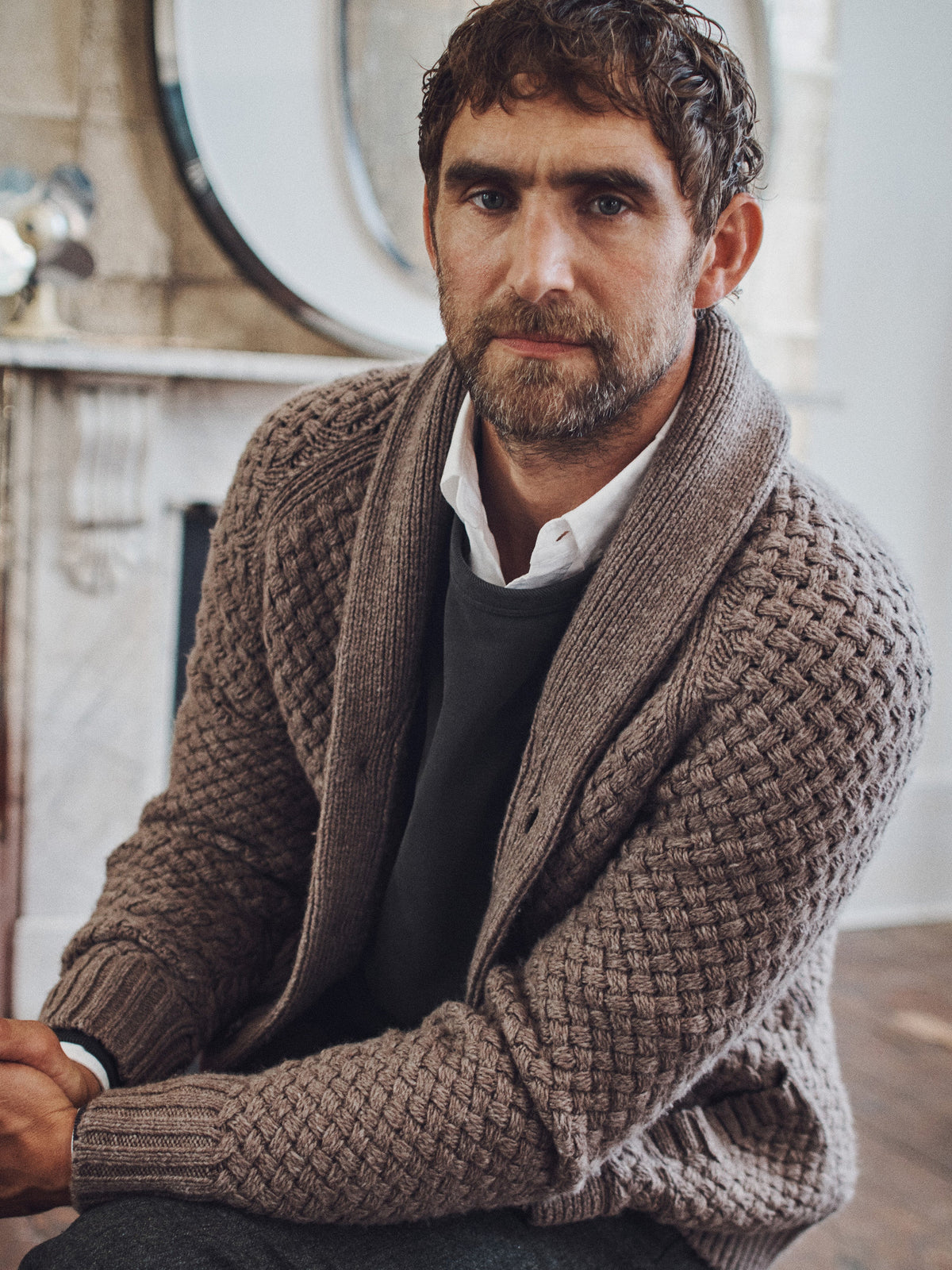 Aubin Fawn Frampton Shawl Cardigan | Cardigan