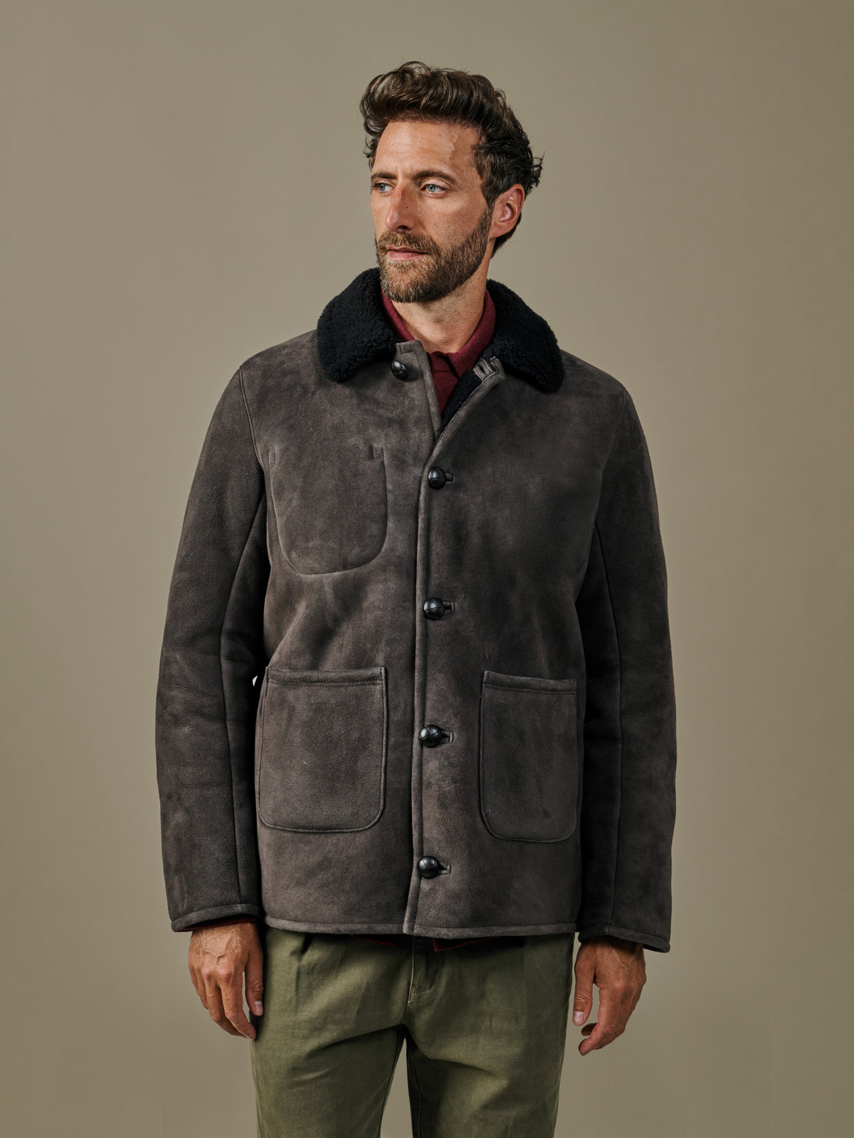 Aubin Chocolate Sheepskin Coat | Jacket