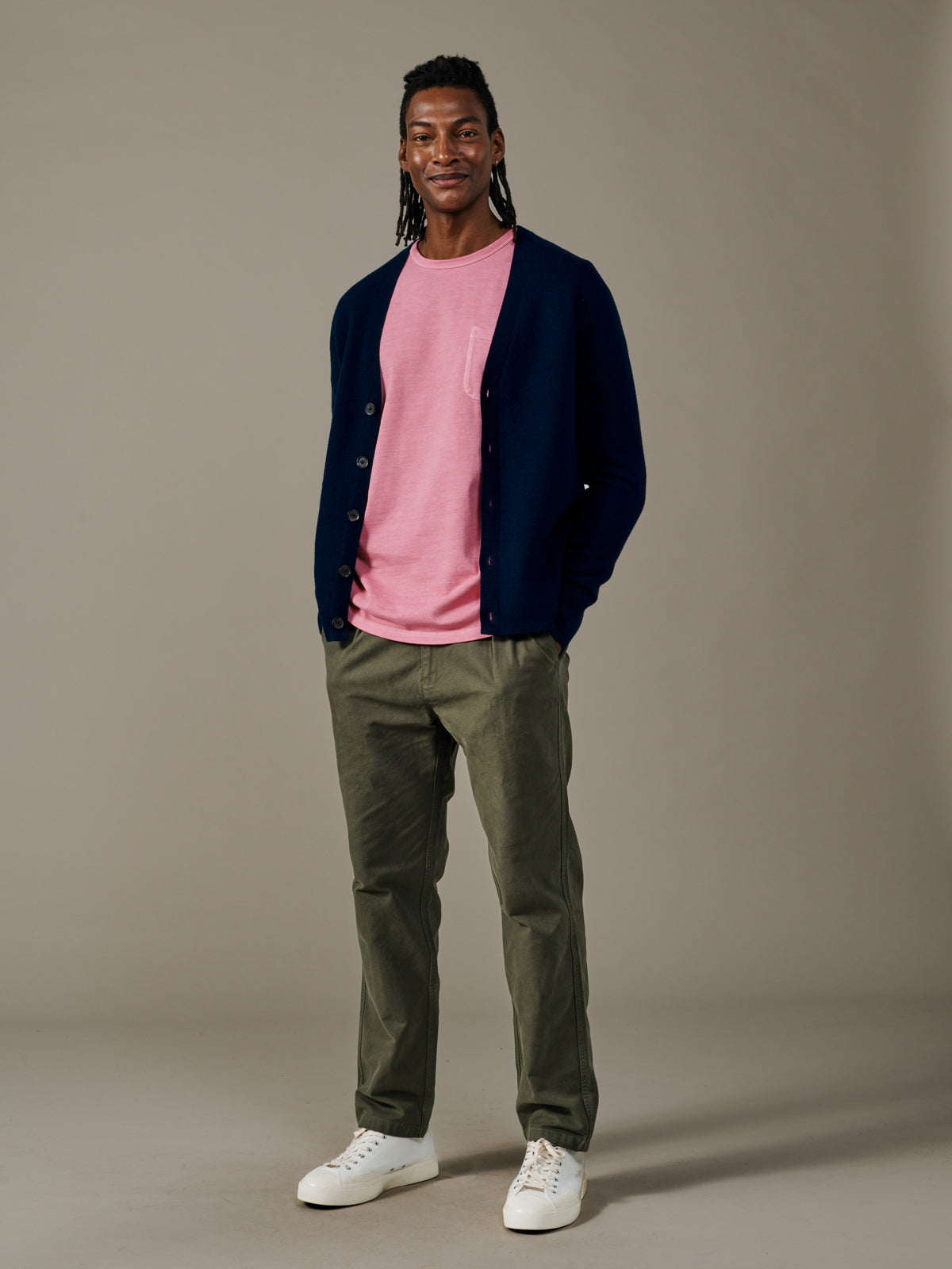 Aubin Navy Simpson Cardigan | Cardigan