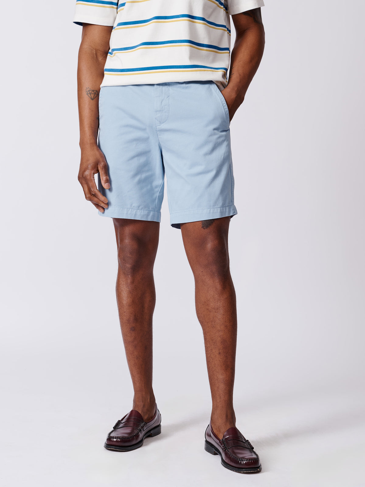 Aubin Blue Stamford Chino Short | Chino Short