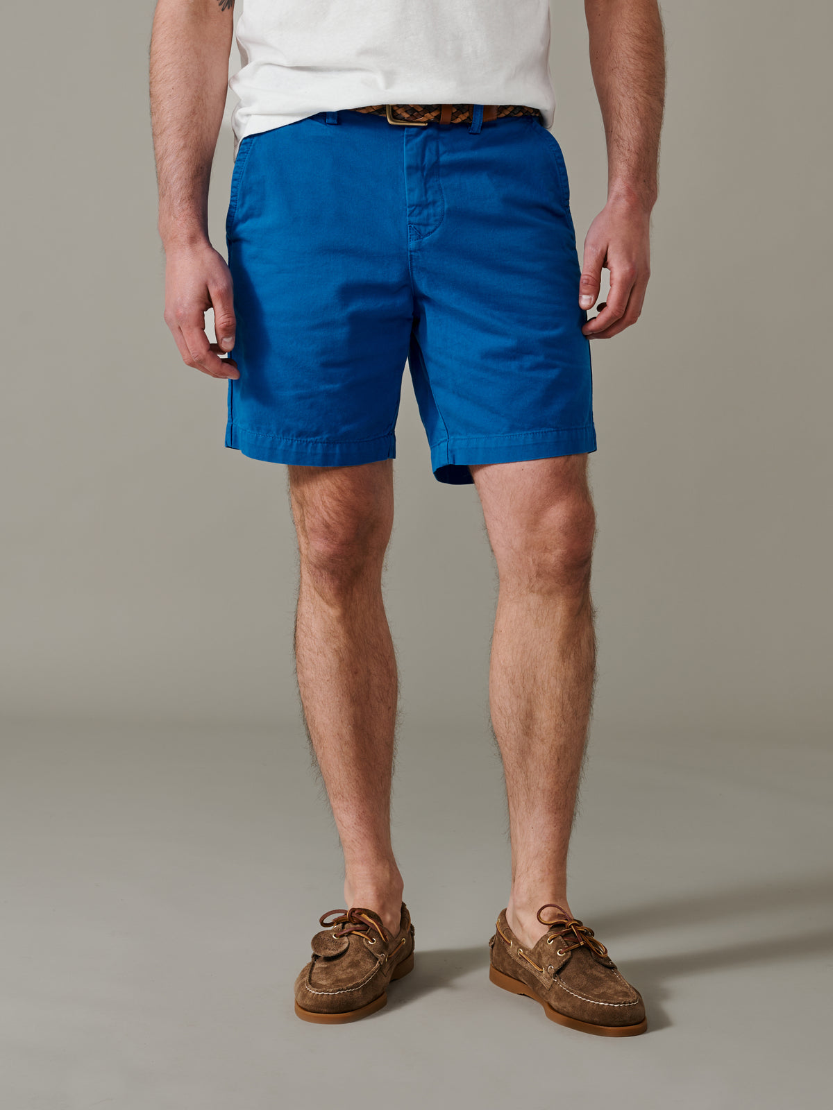 Aubin Washed Cobalt Stamford Chino Short | Chino Short