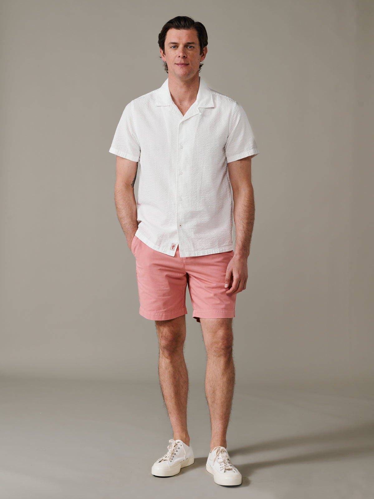 Aubin Pale Coral Stamford Chino Short | Chino Short
