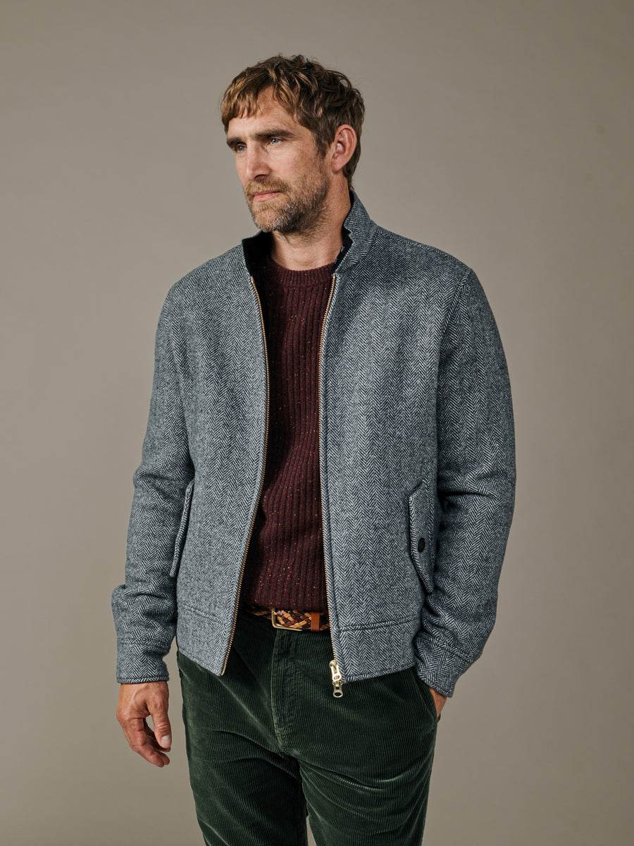 Sturton Wool Herringbone Harrington