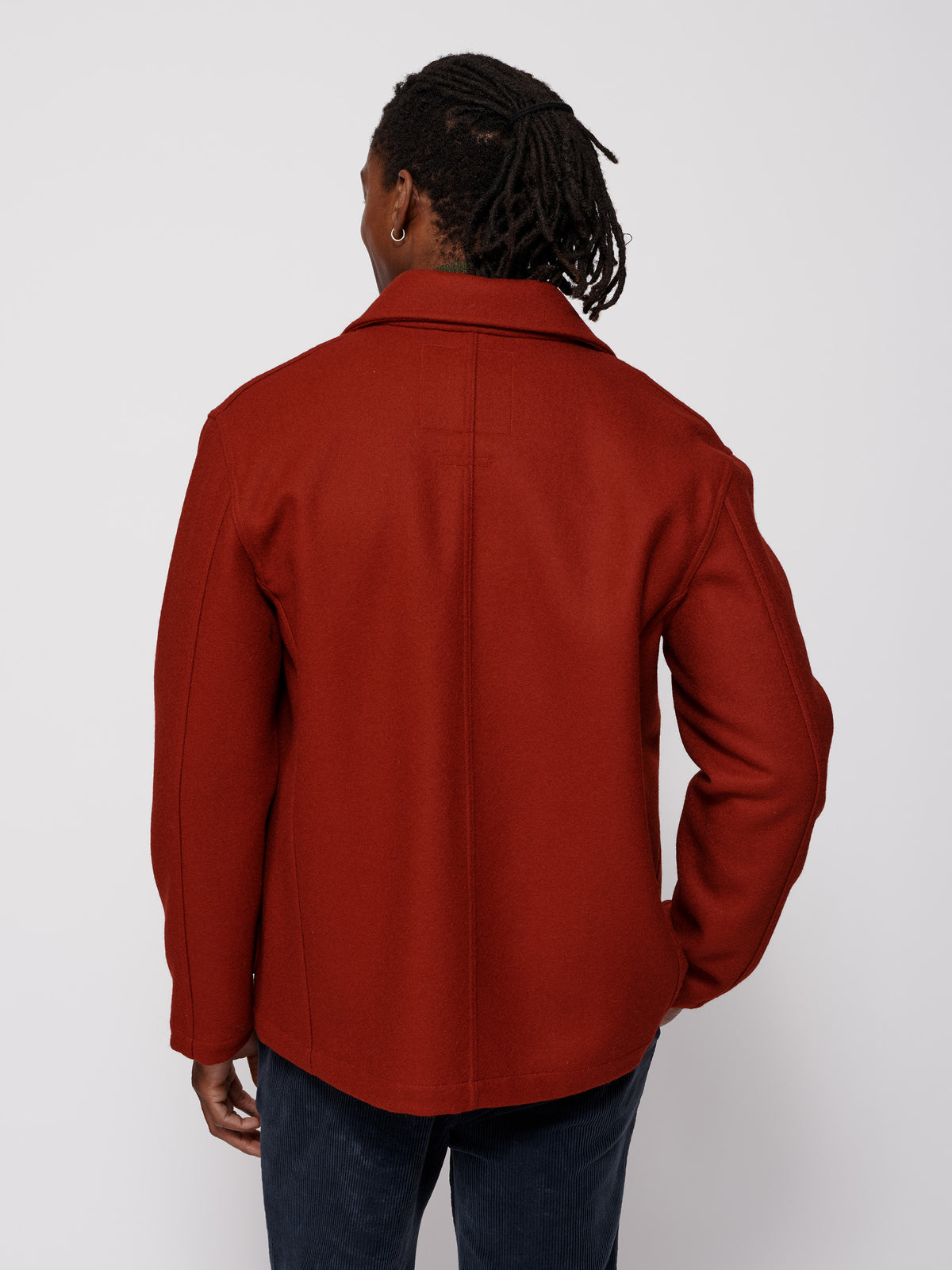 Aubin Red Saltfleet Worker Coat | Wool Coat