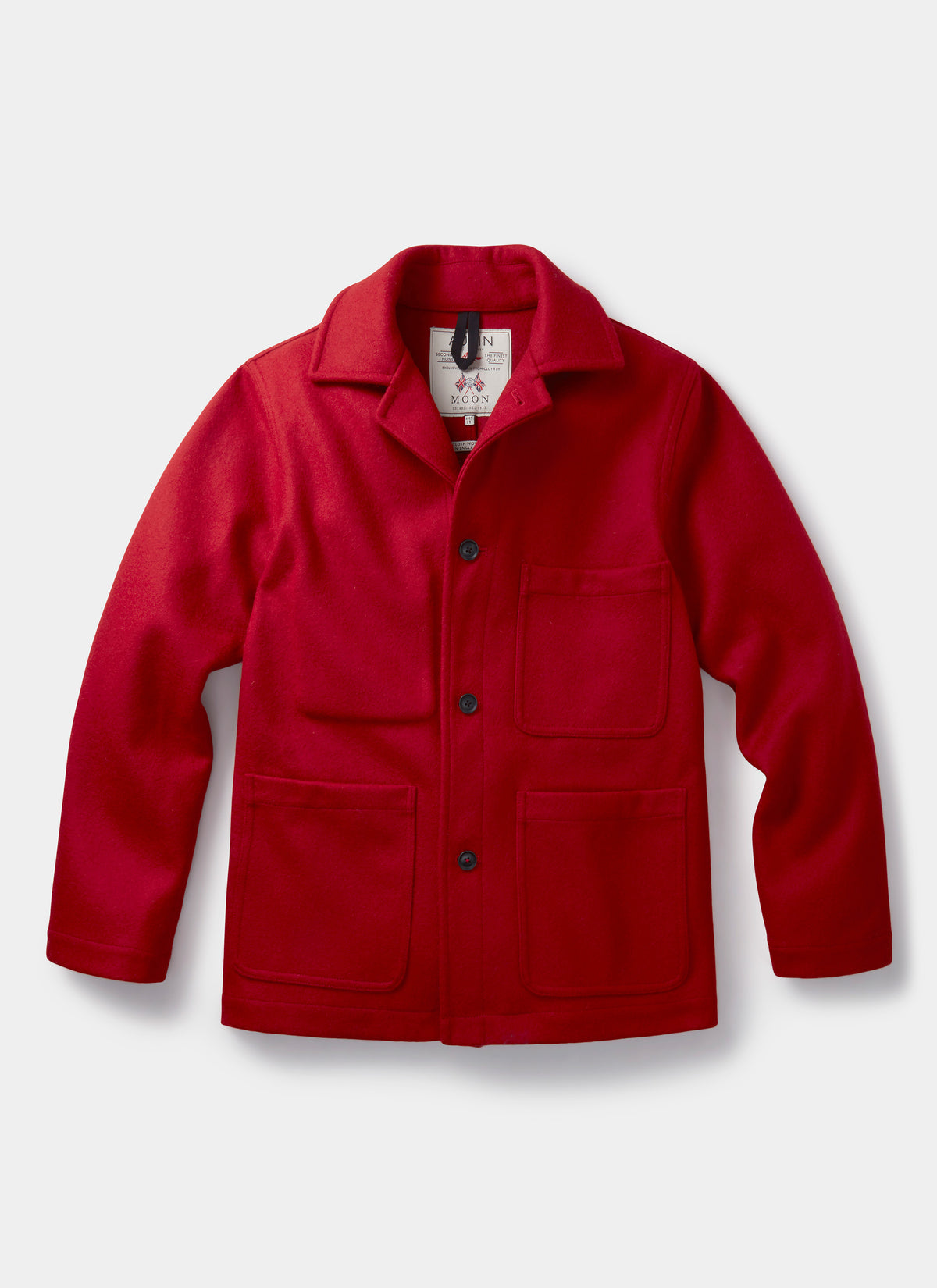 Aubin Red Saltfleet Worker Coat | Wool Coat