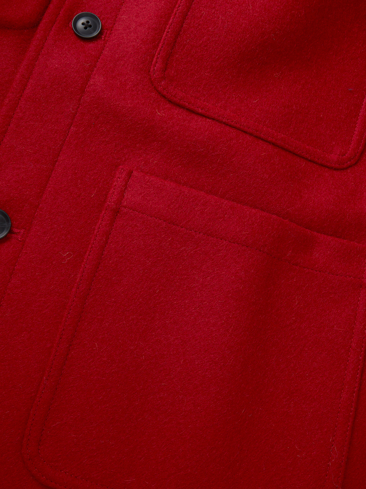 Aubin Red Saltfleet Worker Coat | Wool Coat