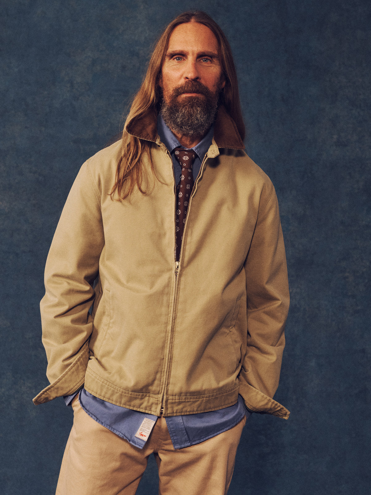 Aubin Dark Sand Newland Canvas Harrington | Harrington