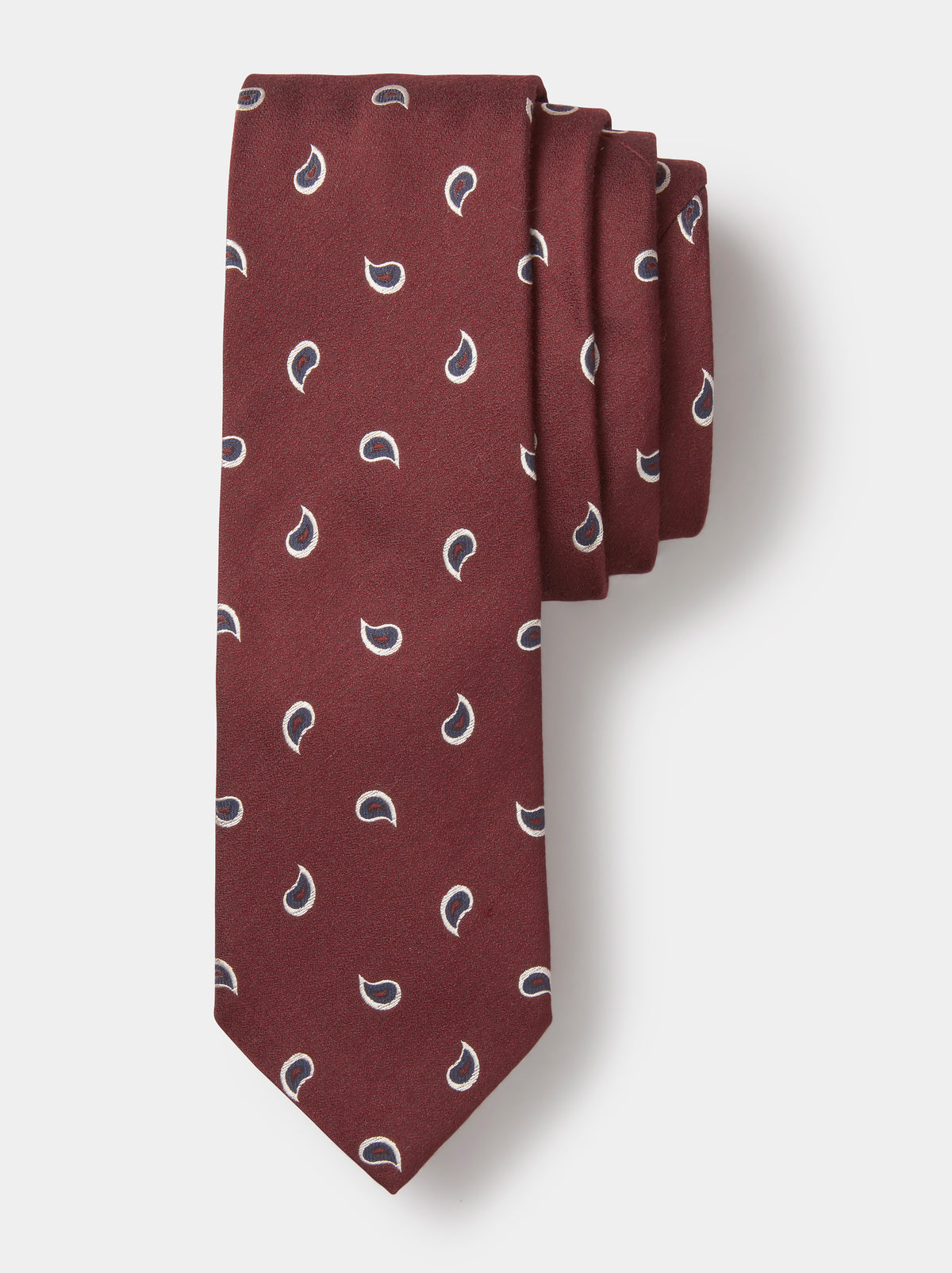 Aubin Silk Tie in Foulard, styled as part of the Shirt & Tie Set