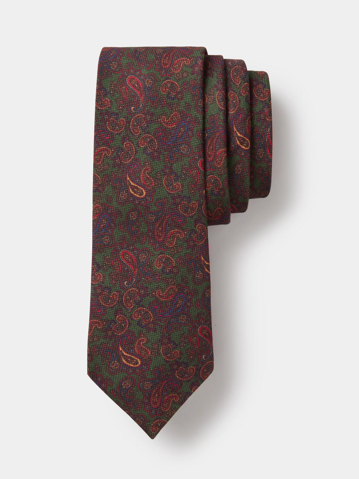 Aubin Silk Tie in Paisley, styled as part of the Shirt & Tie Set