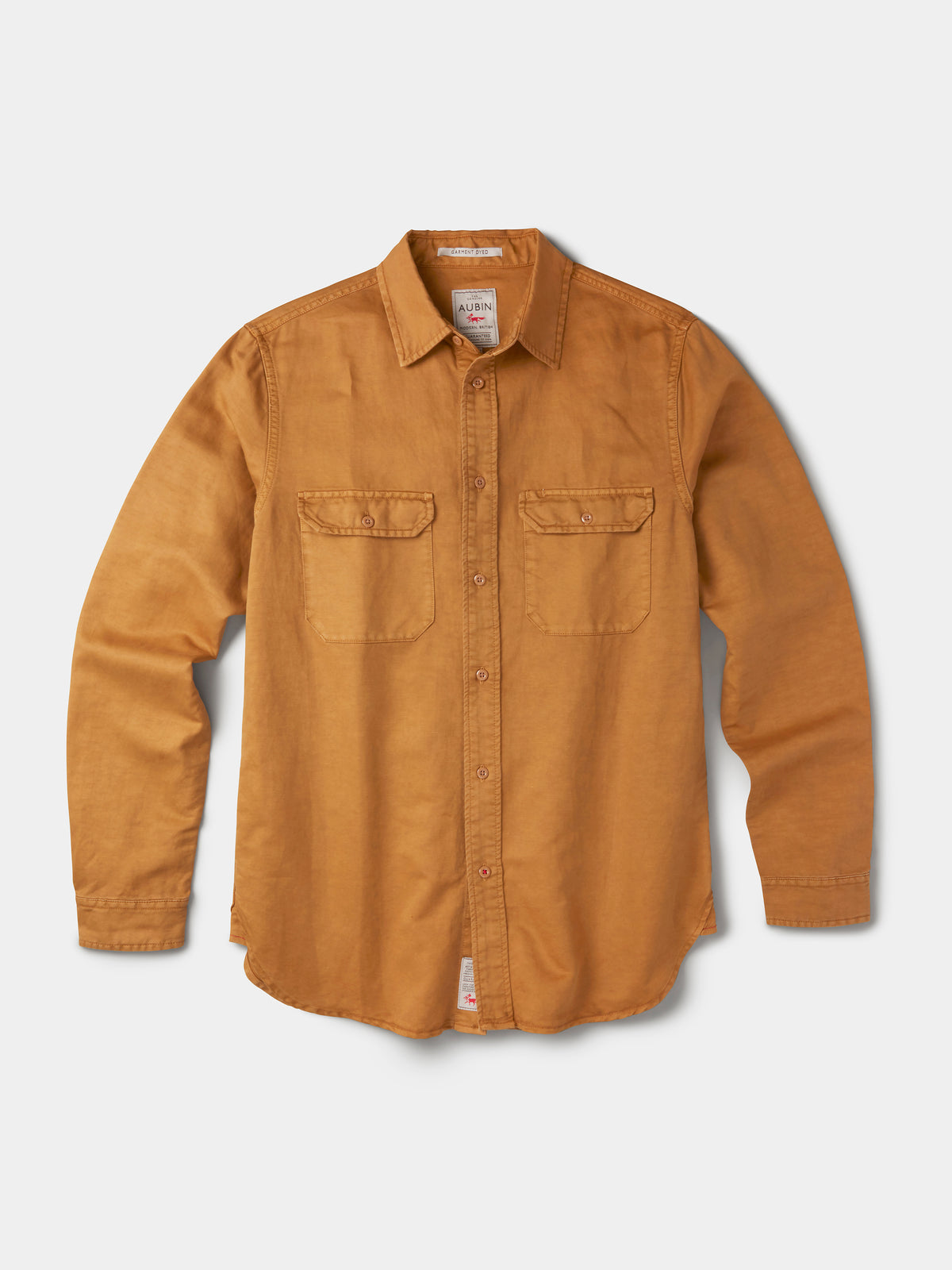 Aubin Mustard Sorrel Linen Blend Shirt | Linen Shirt