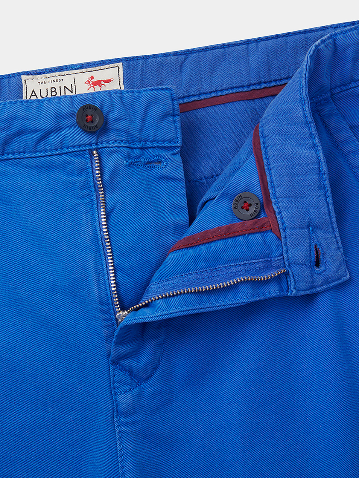 Aubin Washed Cobalt Stamford Chino Short | Chino Short