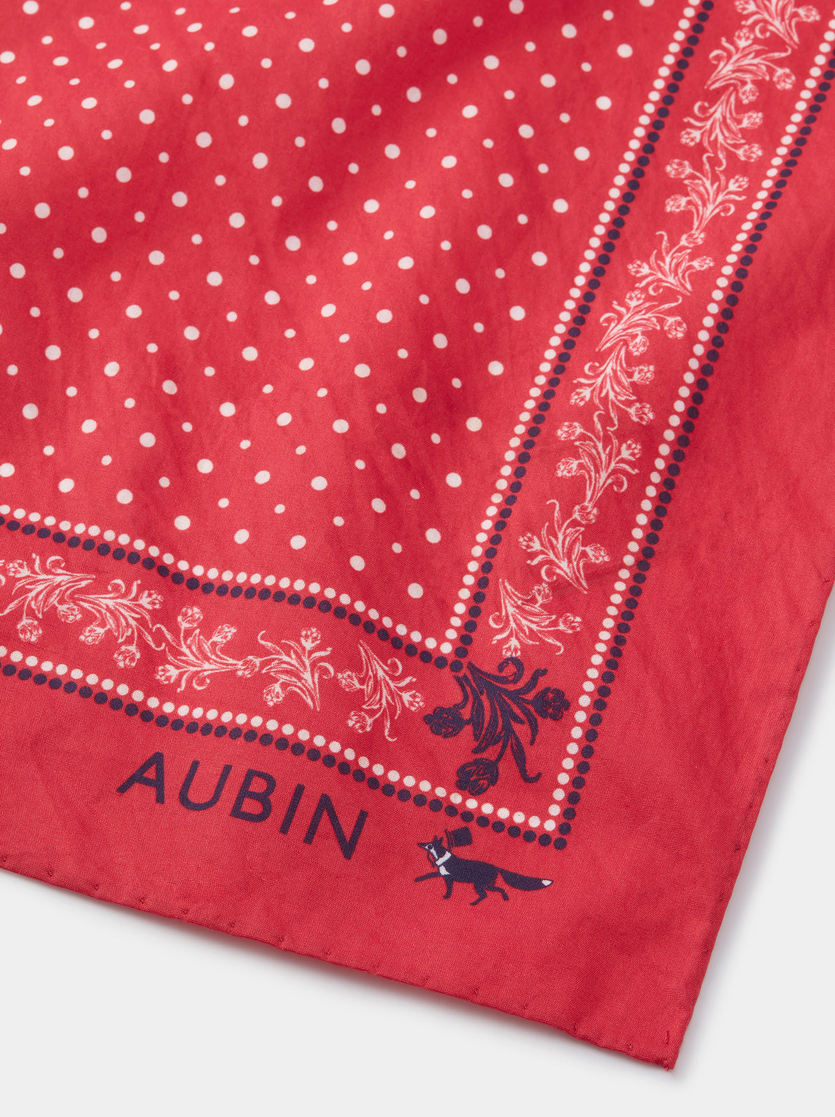 Aubin Red Polka Dot Stanford Bandana | Pocket Square