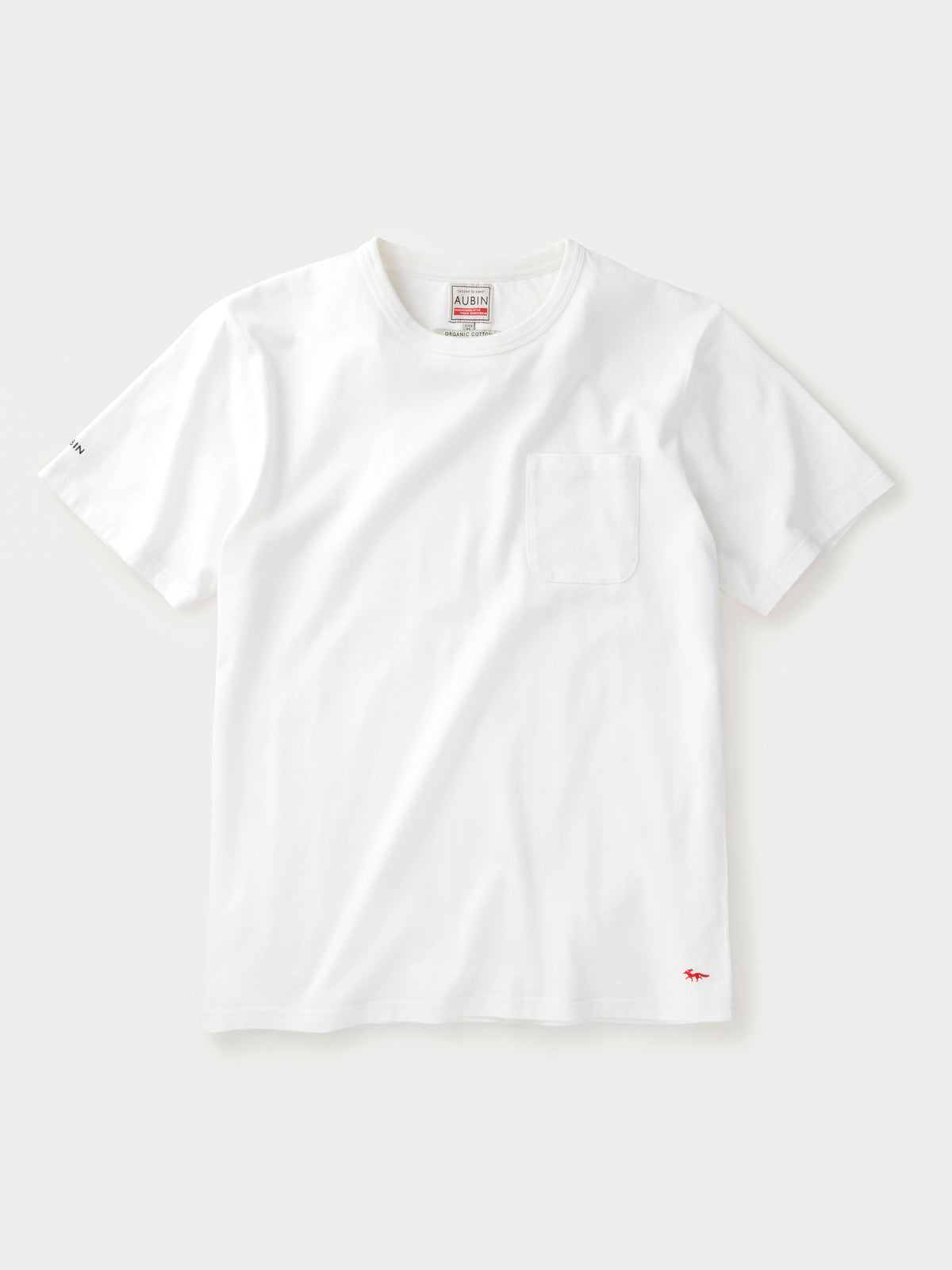 Aubin Newburgh Relaxed T-Shirt in Chalk White, flat lay, front