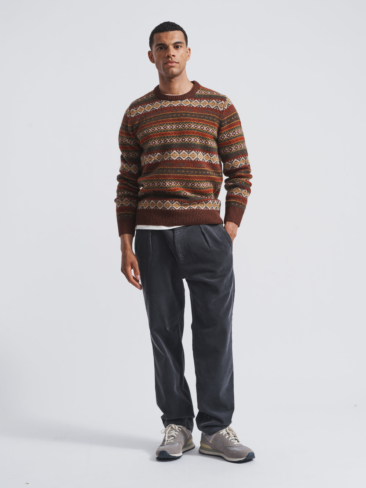 Aubin Fairisle Fairisle Crew | Crew Neck