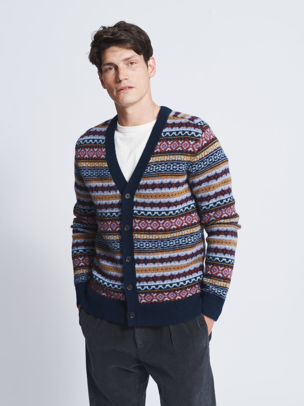 Aubin Fairisle Fairisle Cardigan | Cardigan