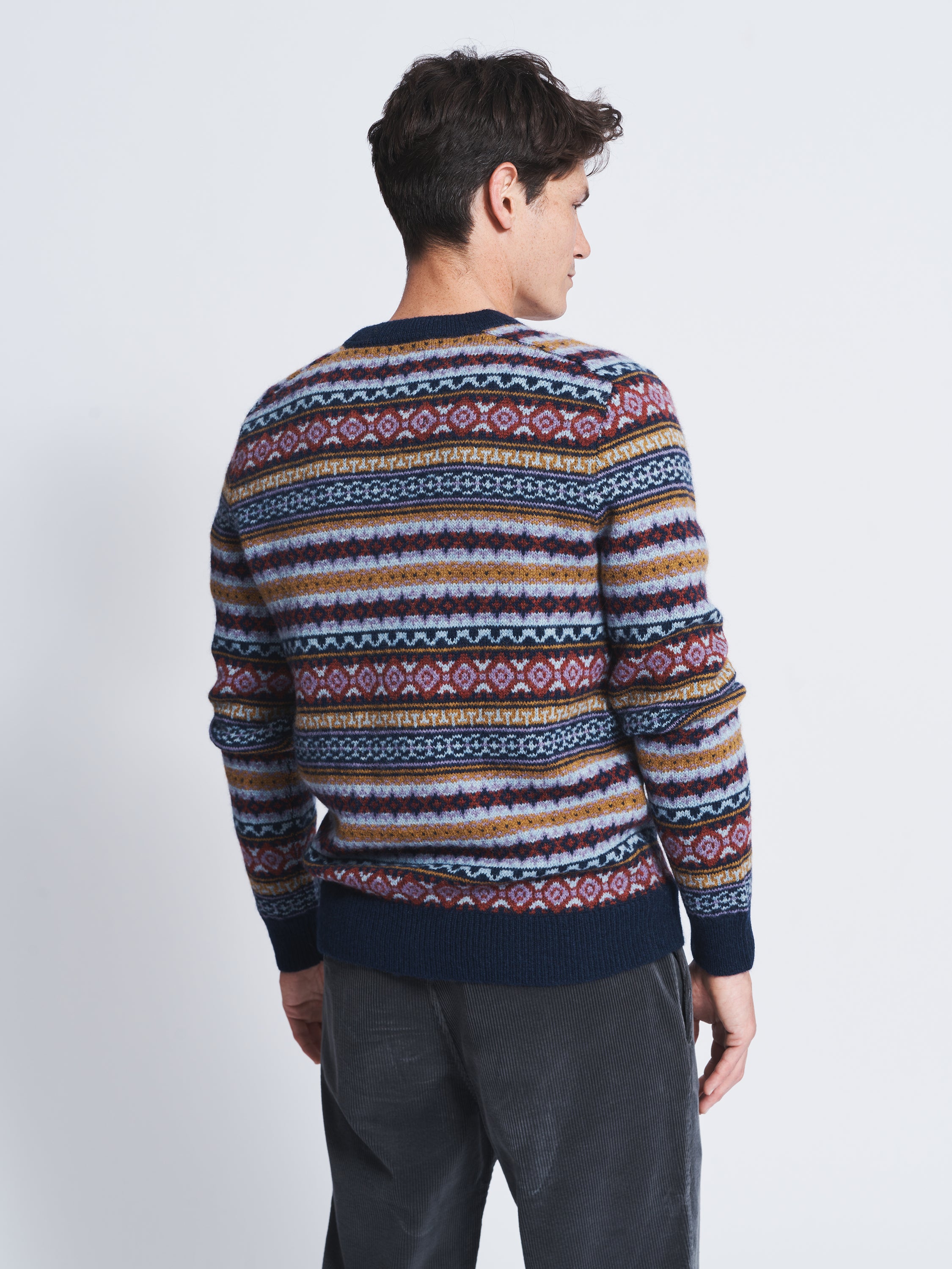 Fair isle cardigan outlet sweater mens