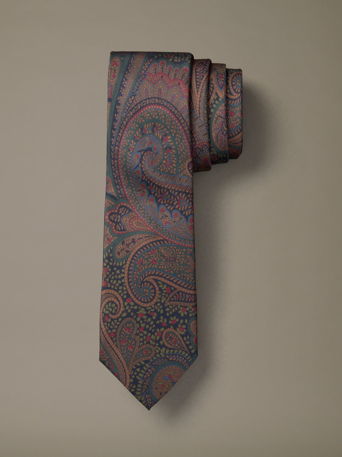 Aubin Black Large Paisley Large Paisley Silk Tie | Ties