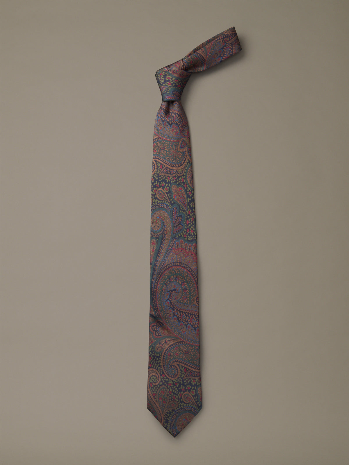 Aubin Black Large Paisley Large Paisley Silk Tie | Ties