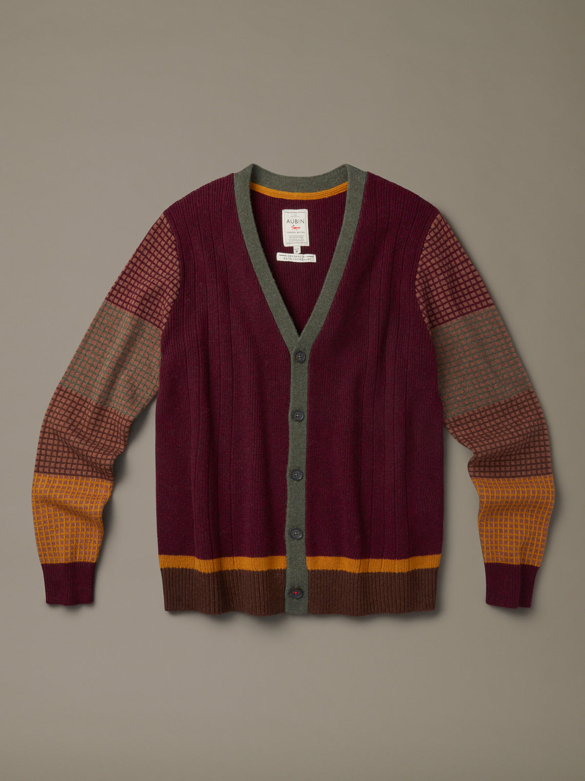 Aubin Claret Mix Trent Cardigan | Cardigan