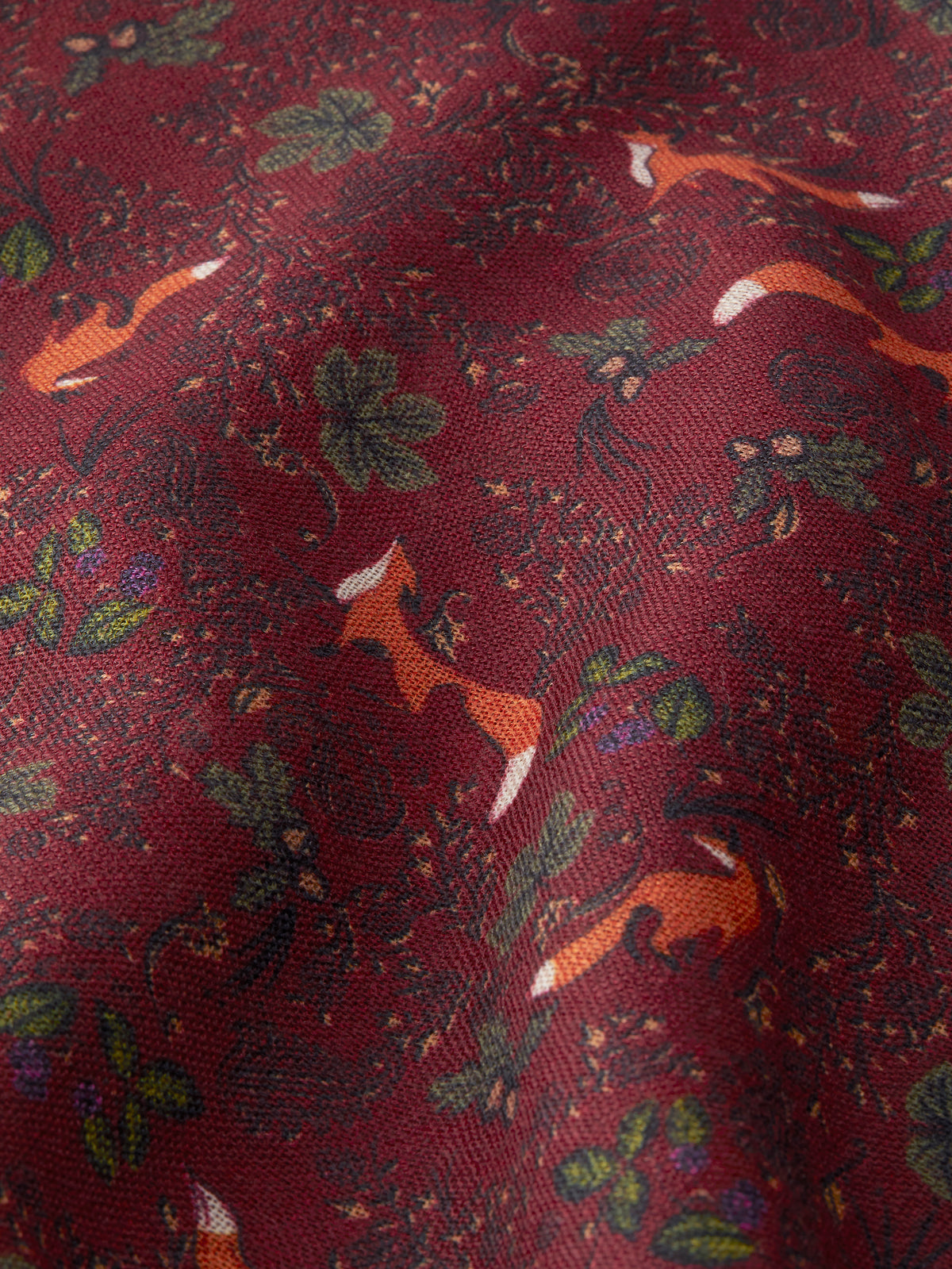 Aubin Burgundy Caversham Printed Scarf | Scarf