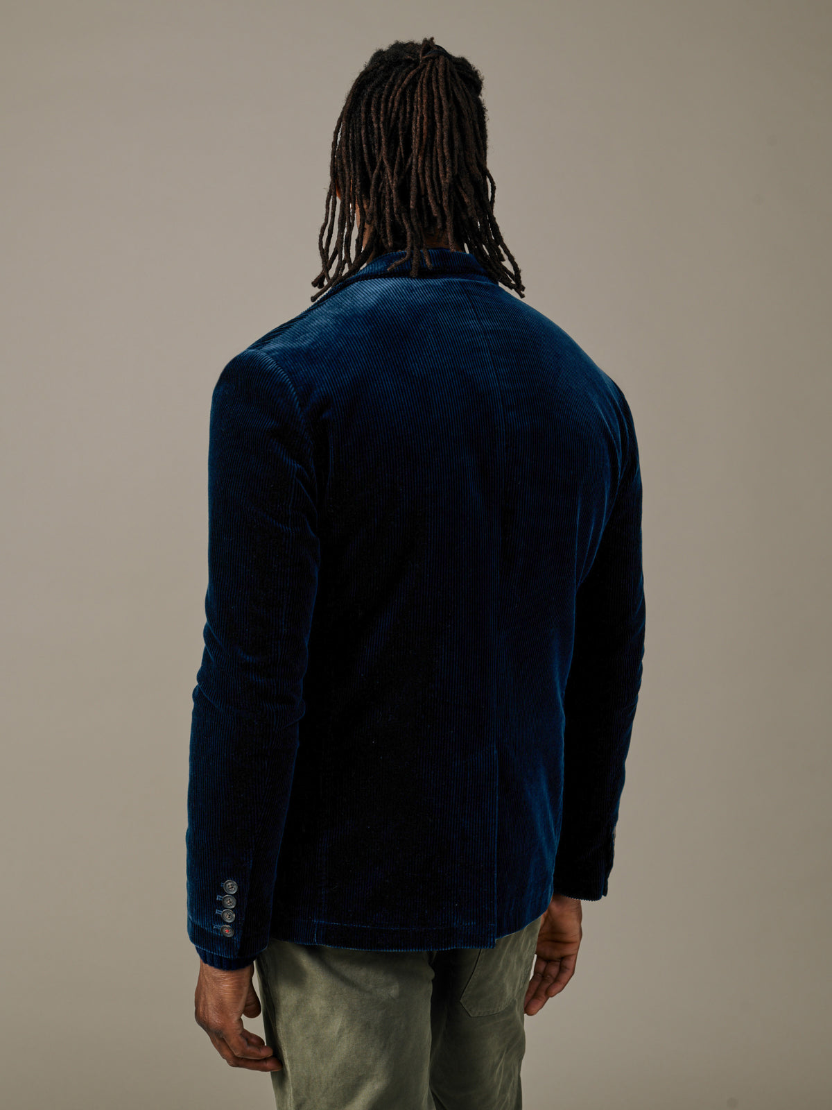 Aubin Navy Welton Washed Cord Blazer | Suit Blazers