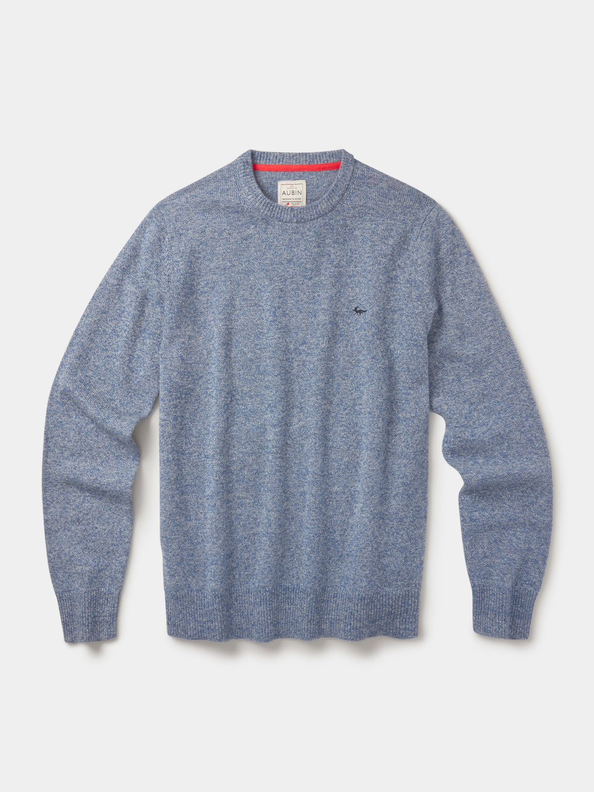 Aubin Light Blue Mix Westbourne Crew Neck Jumper | Crew Neck