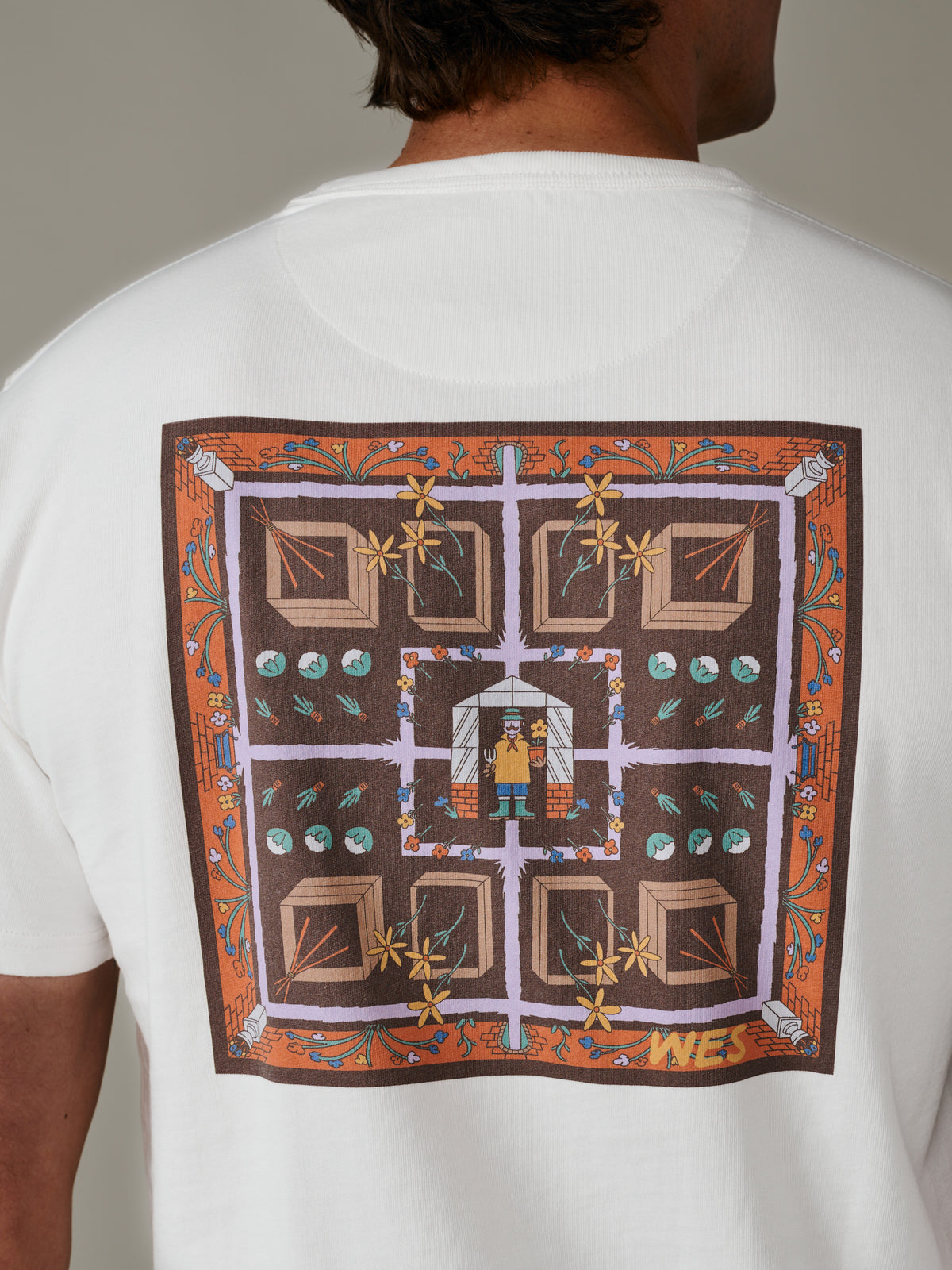 Aubin Garden Print Wes T-Shirt | T-Shirt
