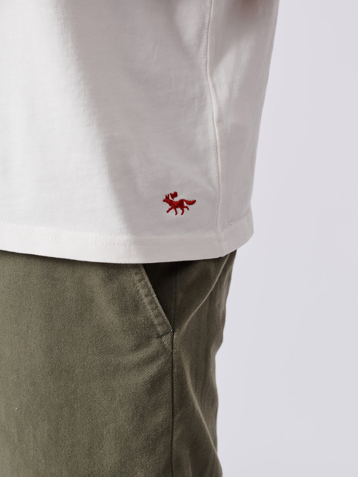 Aubin Chalk White Newburgh Relaxed T-Shirt | Relaxed Tee