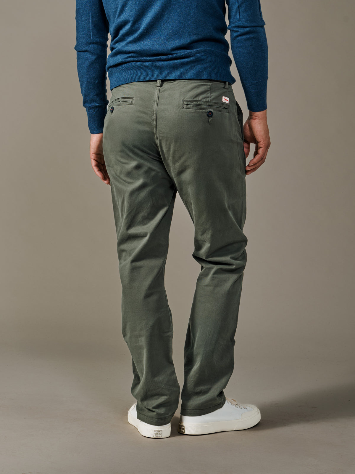 Aubin Khaki Witham Stretch Chino | Chinos