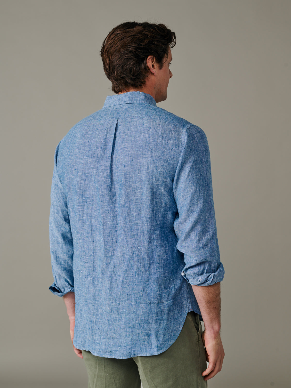 Aubin Blue Worlaby Linen Shirt | Linen Shirt