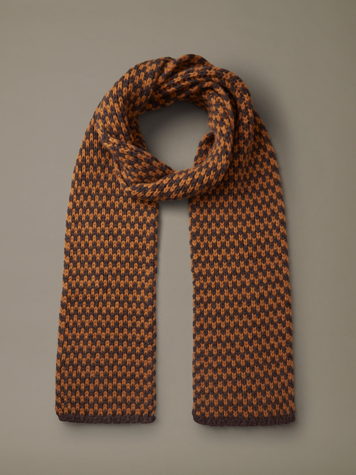 Aubin Chocolate/Tan Wainfleet Textured Scarf | Scarf