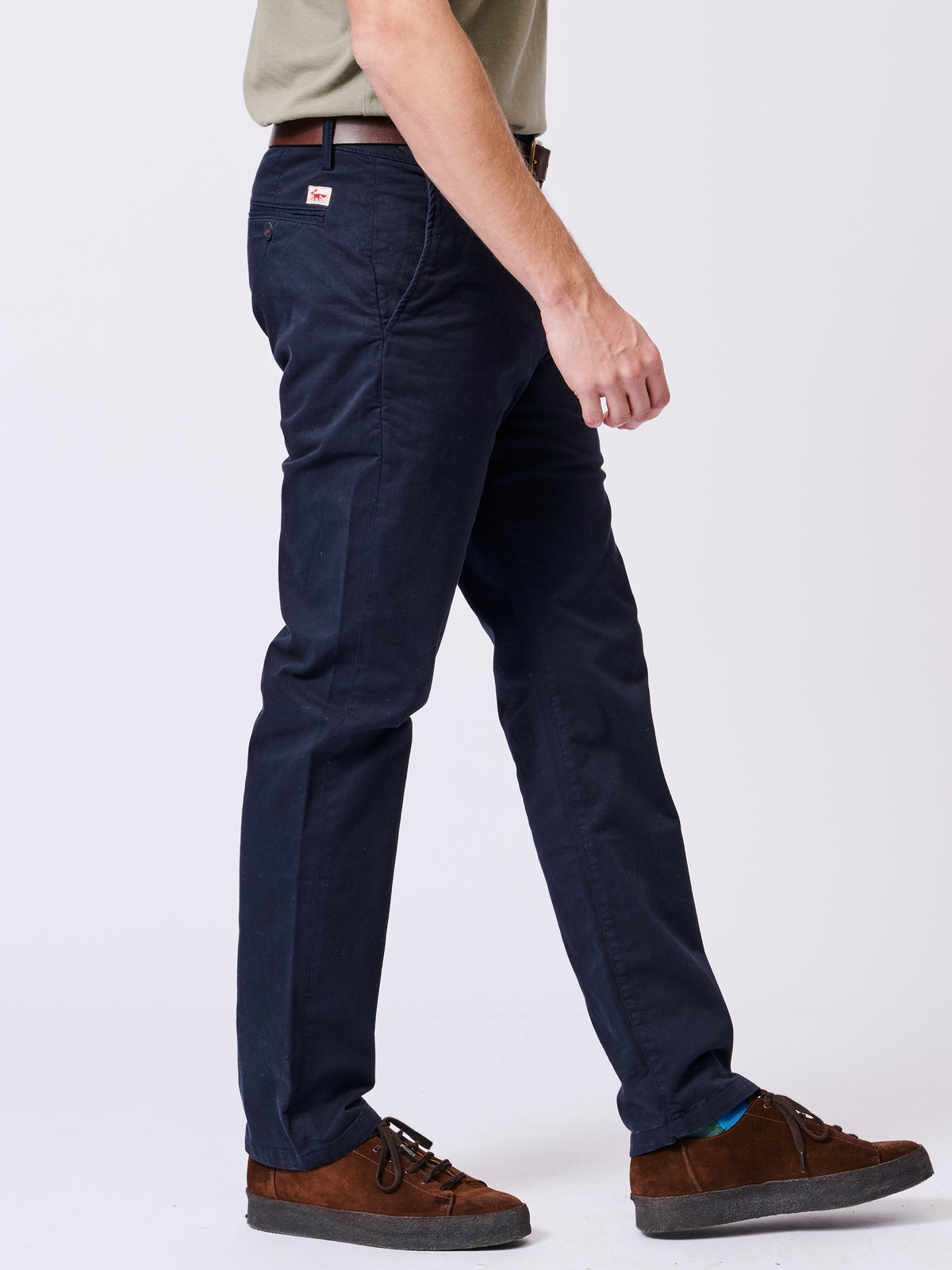 Aubin Navy Witham Stretch Chino | Chinos
