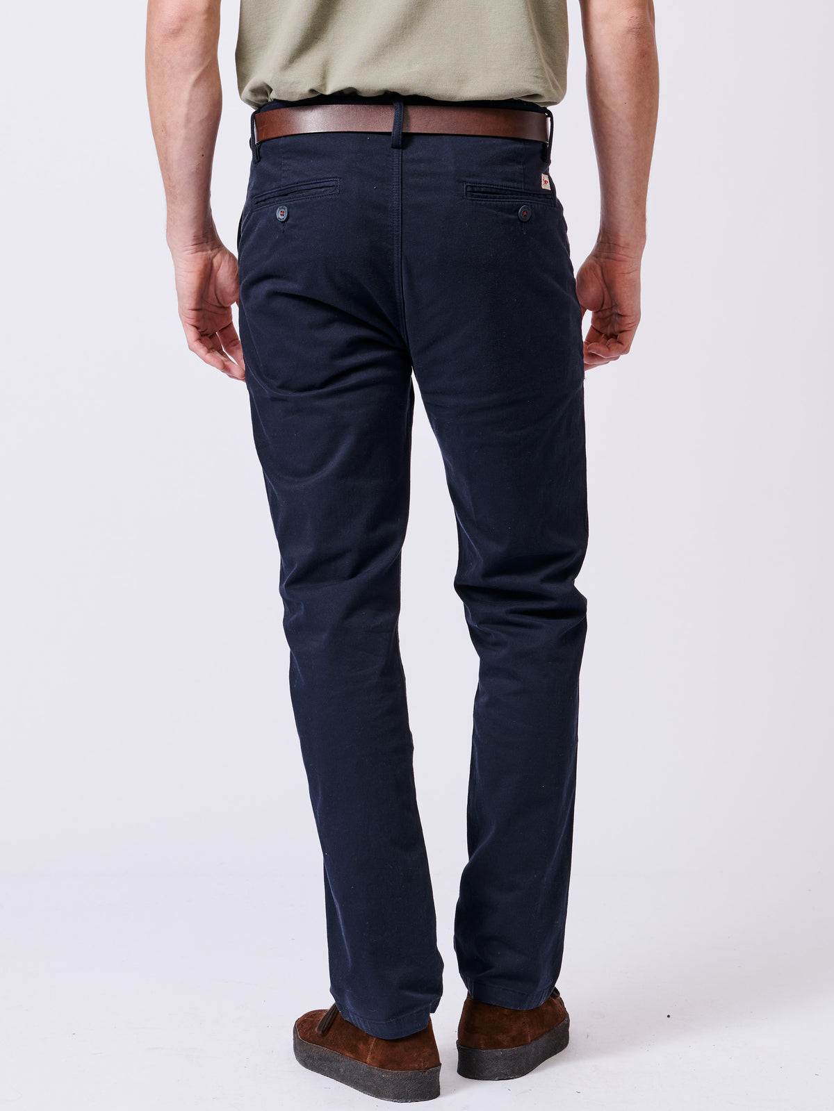 Aubin Navy Witham Stretch Chino | Chinos