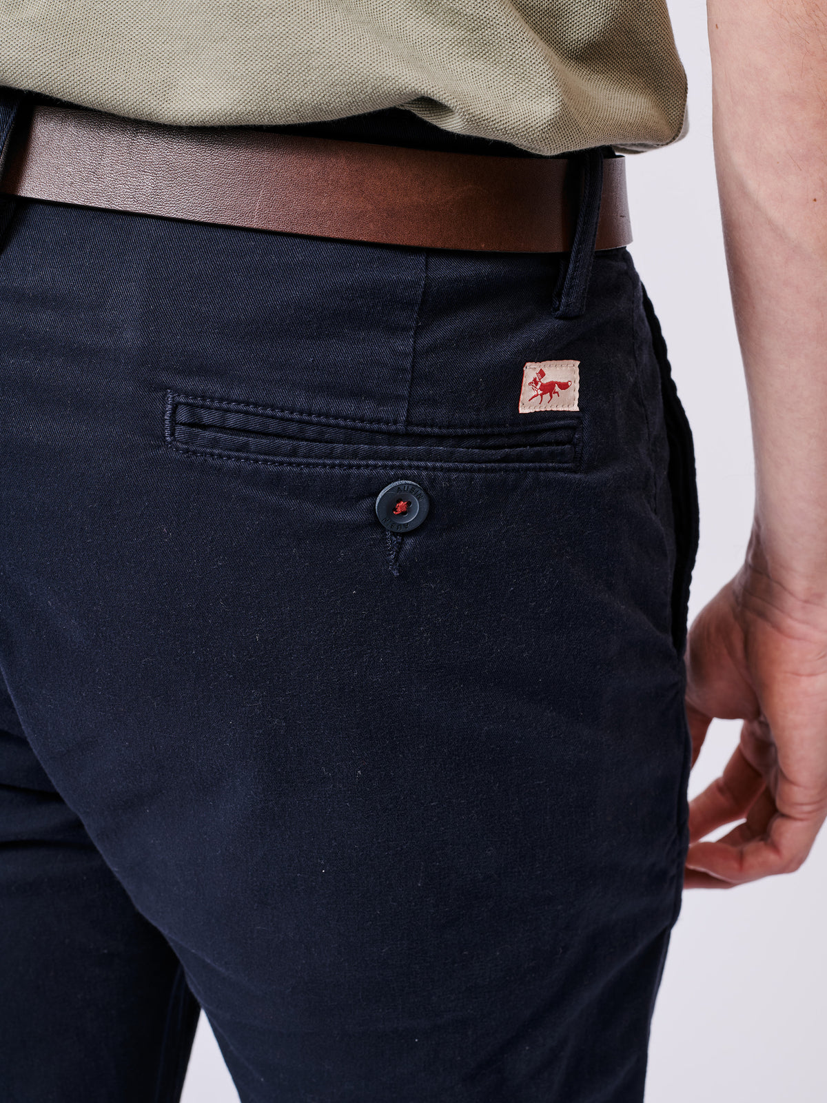 Aubin Navy Witham Stretch Chino | Chinos