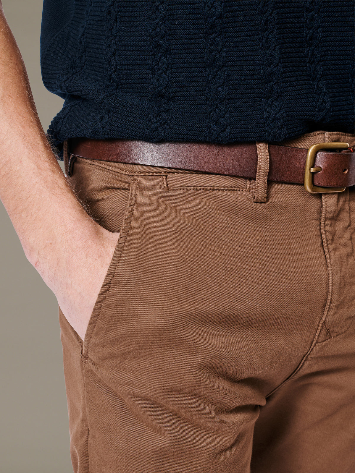 Aubin Toffee Witham Stretch Chino | Chinos
