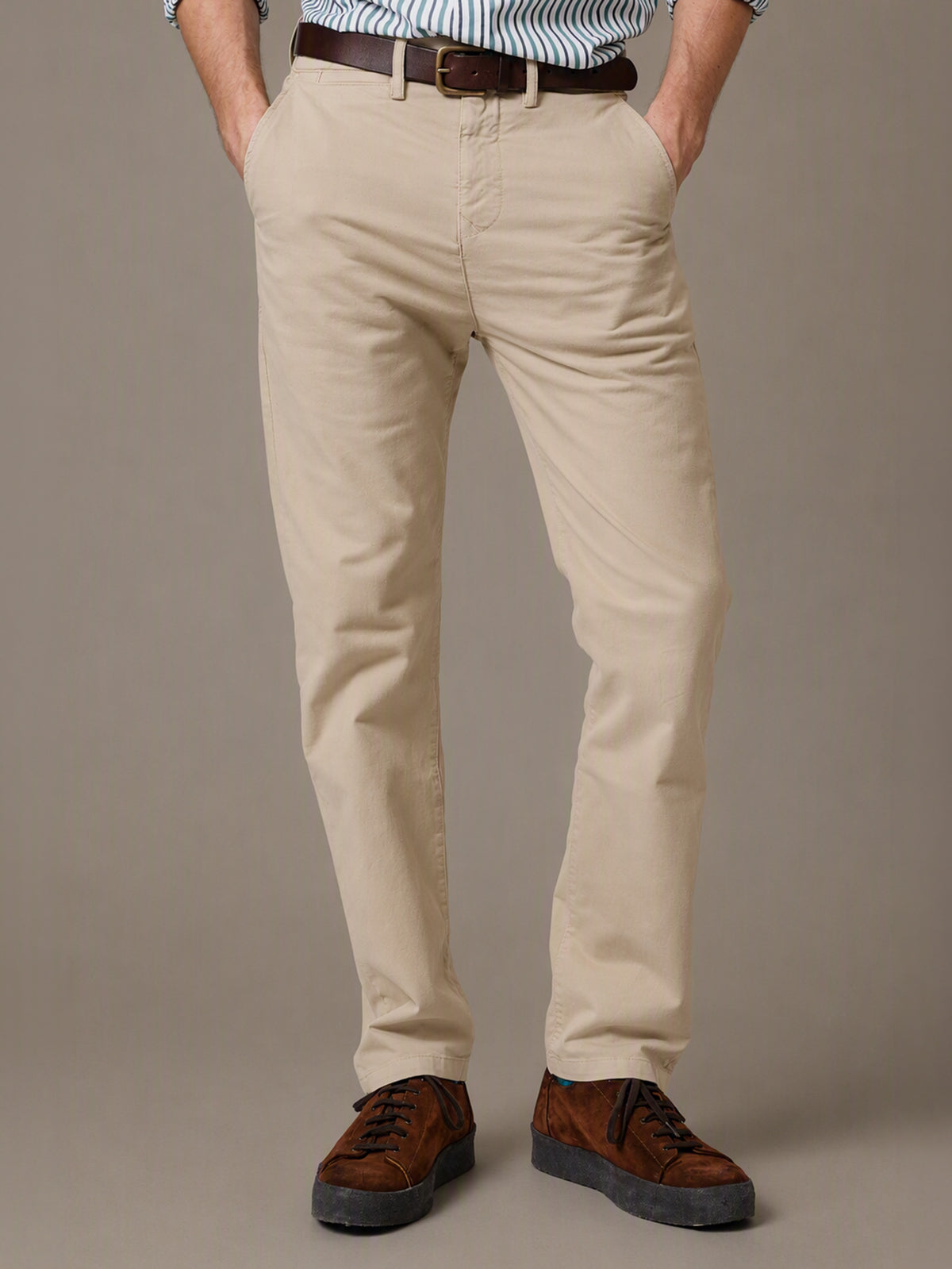 Aubin Stone Witham Stretch Chino | Chinos