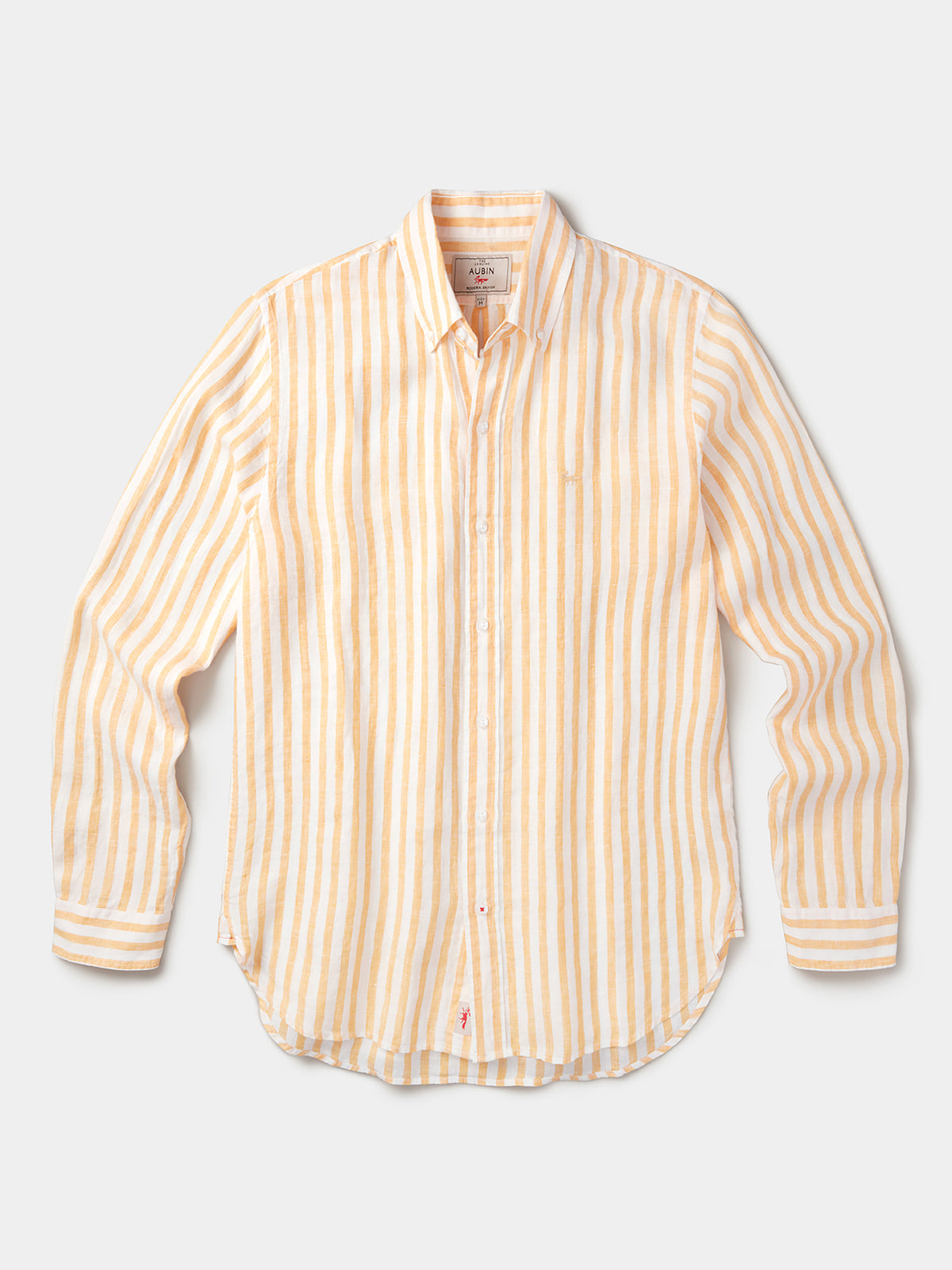 Aubin Yellow Stripe Worlaby Linen Shirt | Linen Shirt