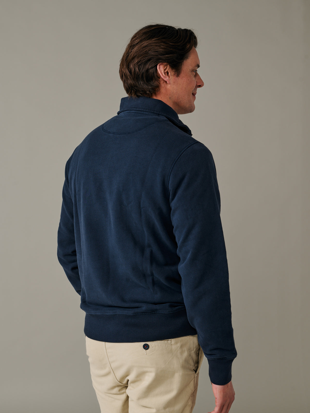 Aubin Navy Harris Zip Neck | Zip Neck