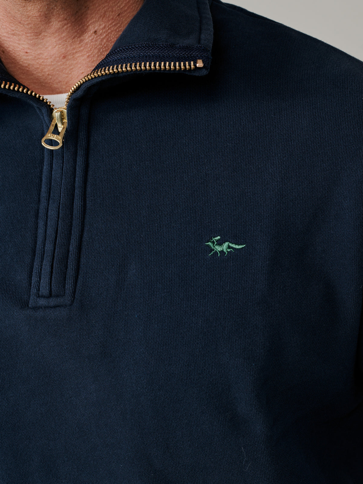 Aubin Navy Harris Zip Neck | Zip Neck