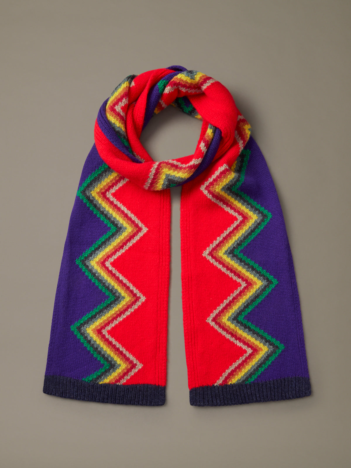 Aubin Multi Colour Ziggy Lambswool Scarf | Scarf