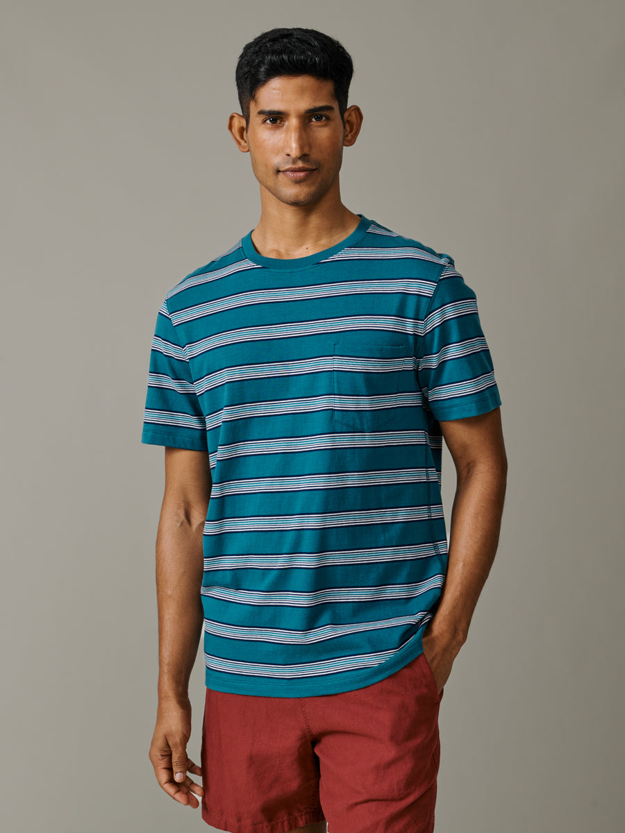 Barnes Striped Pocket T-Shirt
