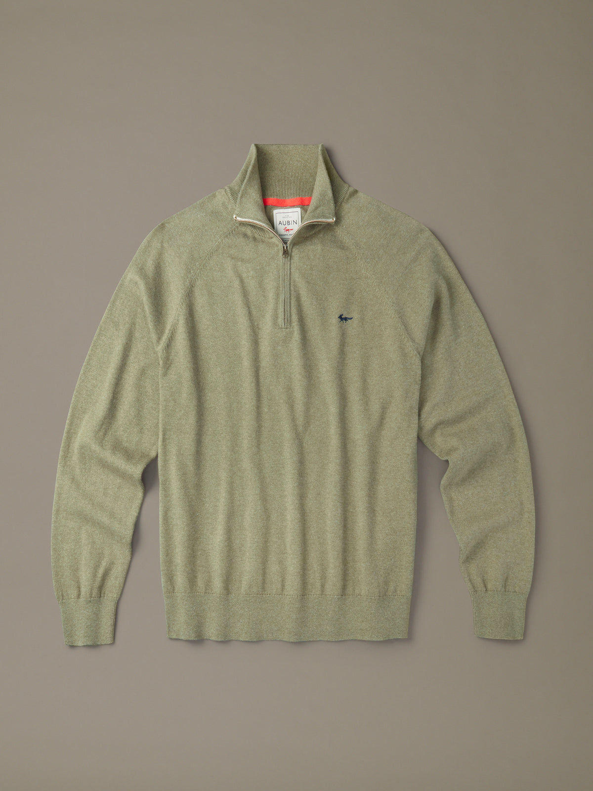 Aubin Sage Bonby Cotton Zip Neck | Zip Neck