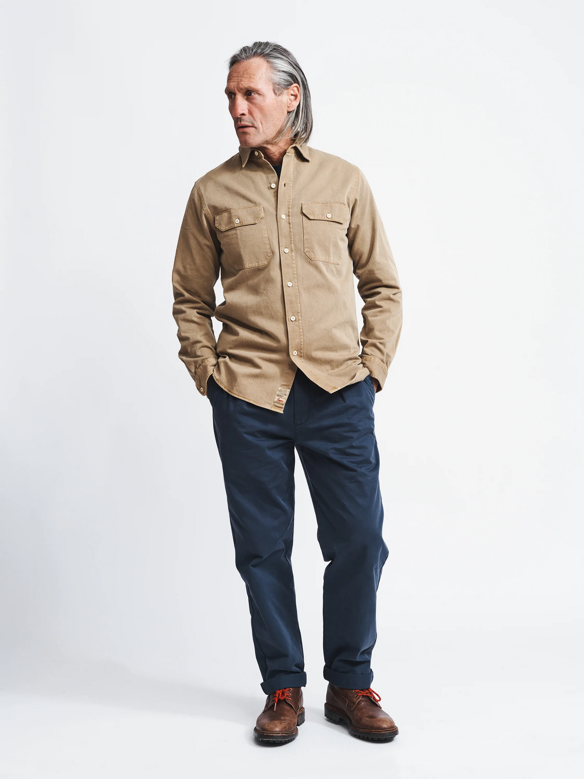 Aubin Sand Normanby Shirt | Overshirt