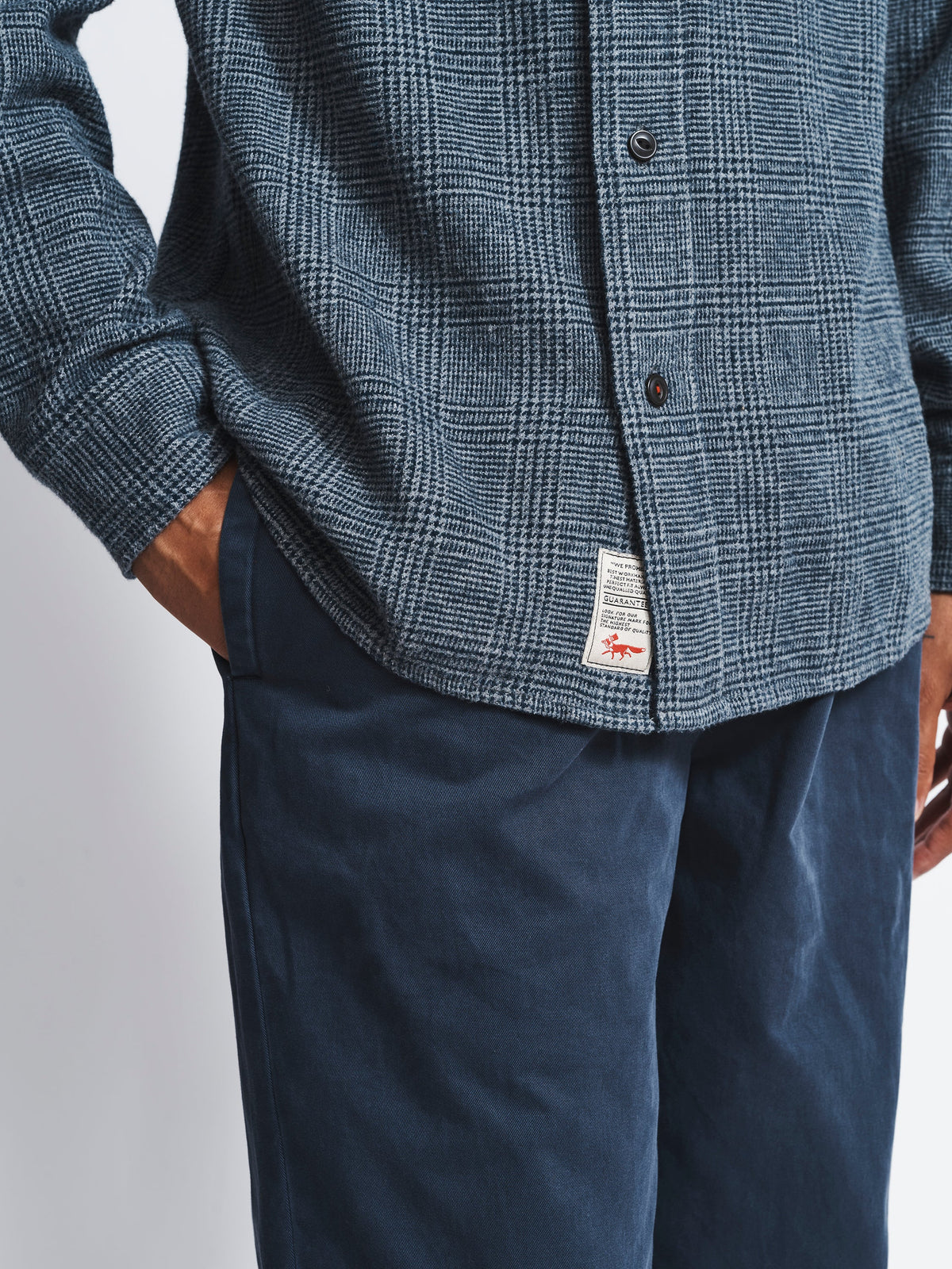 Aubin Dogstooth Crowle Shirt | Checked Shirt
