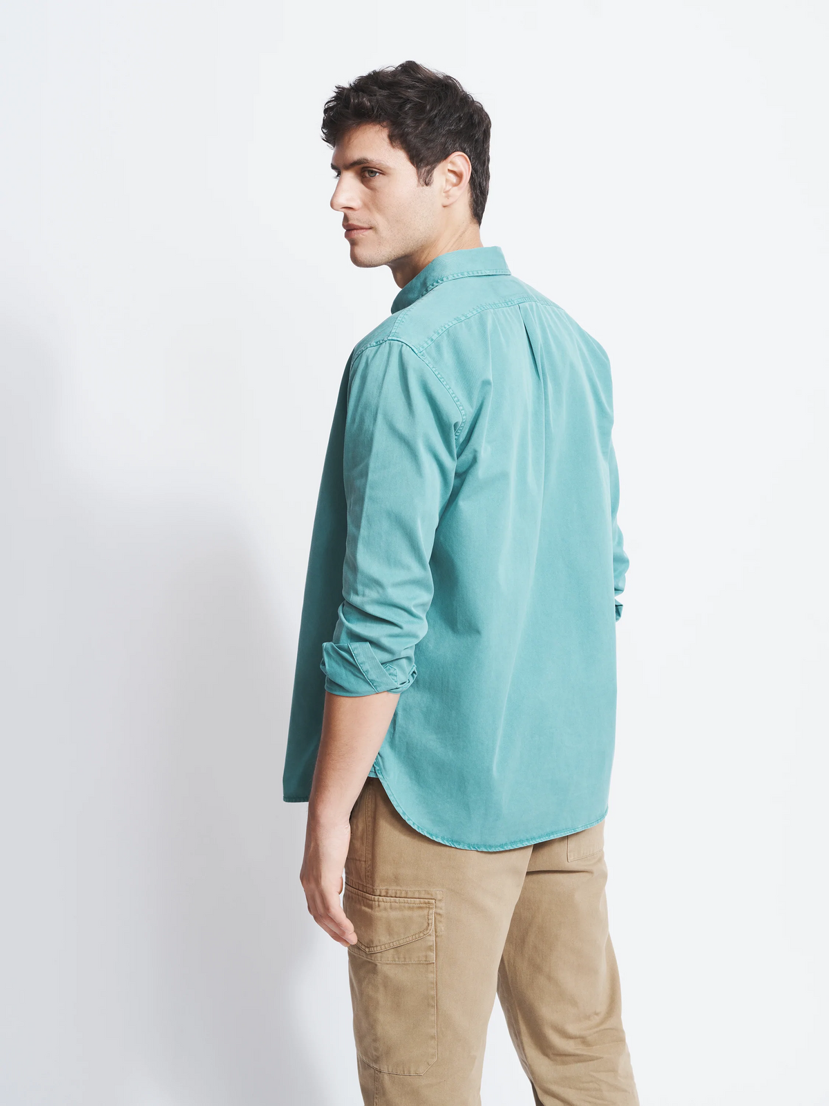 Aubin Dark Teal Hessle Shirt | Oxford Shirt