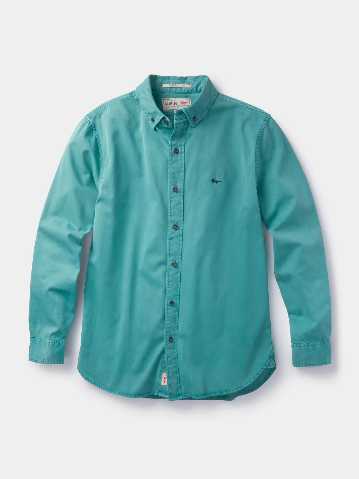 Aubin Dark Teal Hessle Shirt | Oxford Shirt