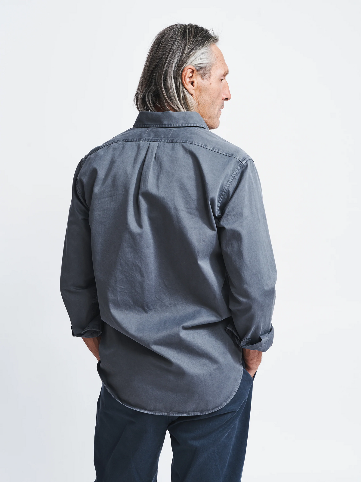 Aubin Grey Hessle Shirt | Oxford Shirt