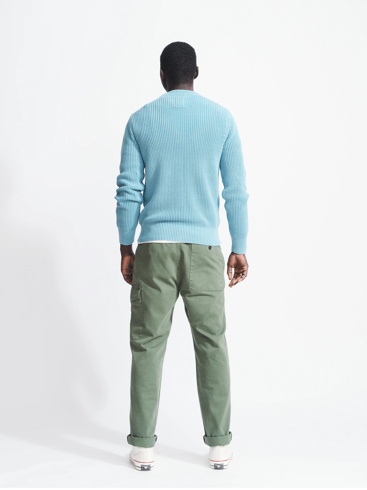Aubin Chambray Martin Ribbed Crew | Crew Neck