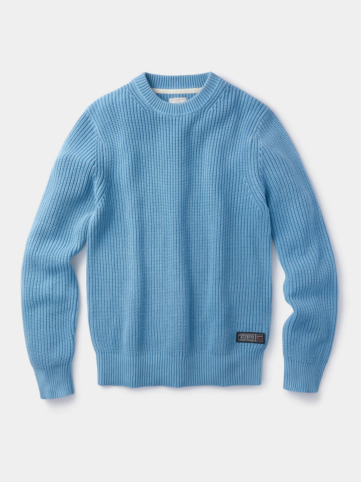 Aubin Chambray Martin Ribbed Crew | Crew Neck