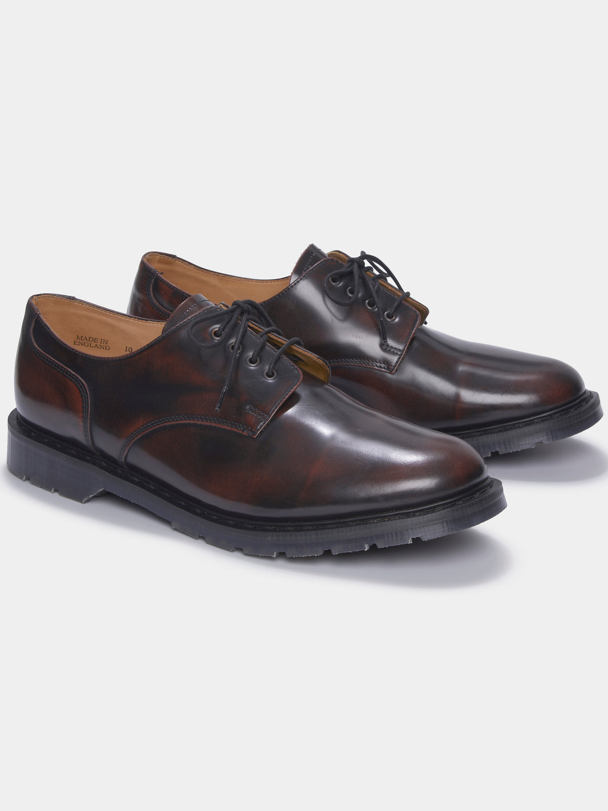 Aubin Burgundy 4 Eye Gibson Shoe | Footwear
